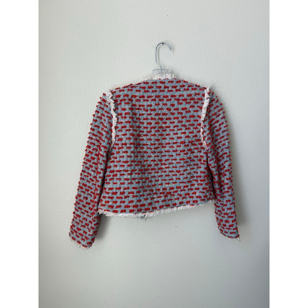 Hunter Bell Coco Tweed Fringe Jacket - Women's Size 0 - Picture 5 of 8